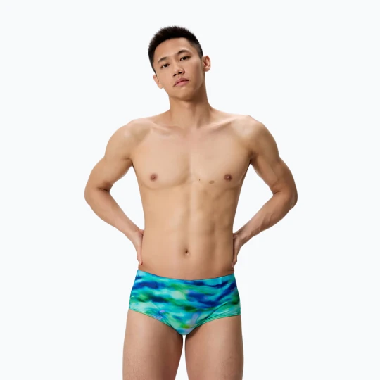 Zdjęcie produktu Bokserki pływackie męskie Speedo Printed 13.5 cm Brief sunset grove / green