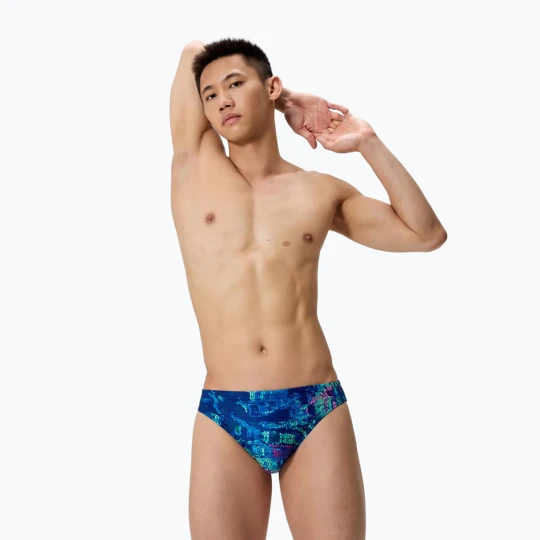 Zdjęcie produktu Bokserki pływackie męskie Speedo Printed Brief pixel pool/navy
