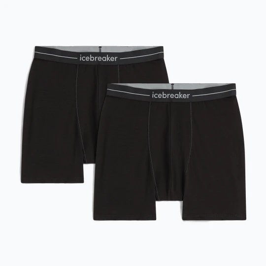 Zdjęcie produktu Bokserki termoaktywne męskie icebreaker Merino 150 Anatomica Boxers 2 pary black