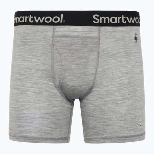 Zdjęcie produktu Bokserki termoaktywne męskie Smartwool Merino Boxer Brief Boxed light grey heather
