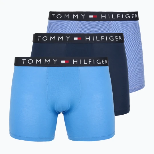 Zdjęcie produktu Bokserki Tommy Hilfiger Brief Stripe 3 pary pitch blue/cobalt blue/minerali stripe