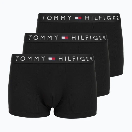Zdjęcie produktu Bokserki Tommy Hilfiger Rib Trunk 3 pary black / black / black
