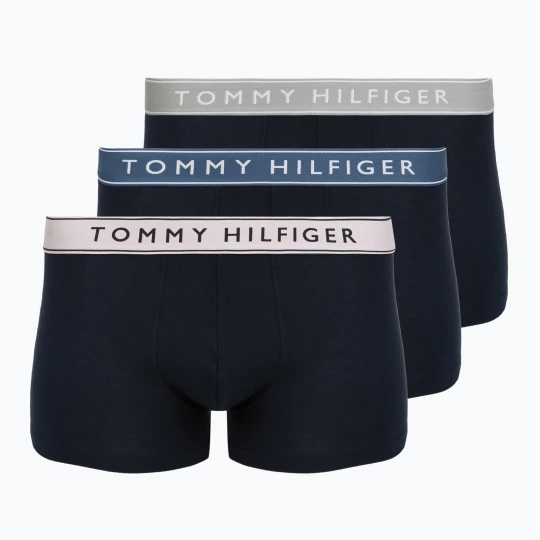 Zdjęcie produktu Bokserki Tommy Hilfiger Trunk WB 3 pary purple pink / antique silverer / aegean sea Czarny