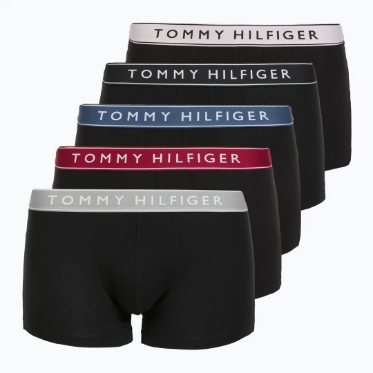 Zdjęcie produktu Bokserki Tommy Hilfiger Trunk WB 5 par pale pnk / antique slvr / ruby jewel / aegean sea / blk Czarny