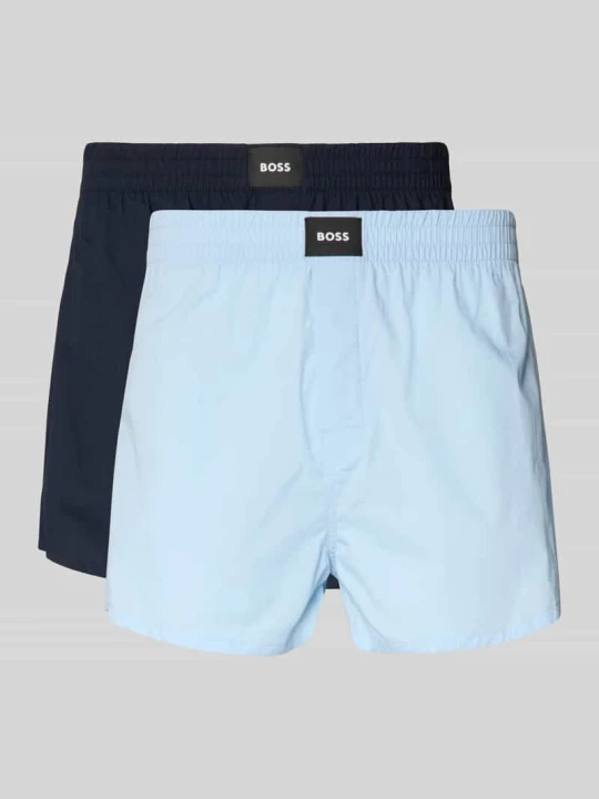Zdjęcie produktu Bokserki o kroju regular fit z czystej bawełny w zestaw 2 szt. model 'CW PEACH' Boss Jasnoniebieski