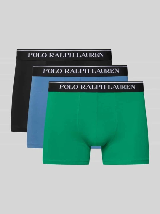 Zdjęcie produktu Bokserki z mieszanka bawełny w zestaw 3 szt. Polo Ralph Lauren Zielony