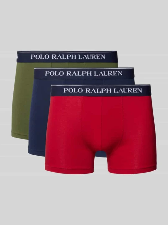Zdjęcie produktu Bokserki z mieszanka bawełny w zestaw 3 szt. Polo Ralph Lauren Oliwkowy