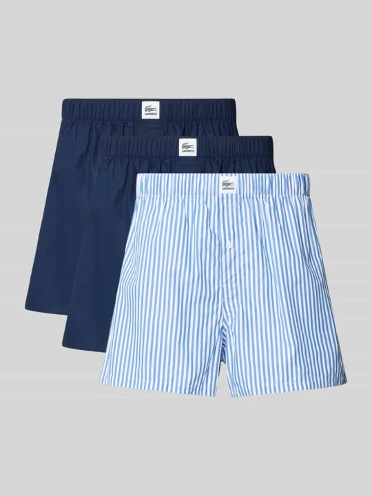 Zdjęcie produktu Bokserki w zestawie 3 szt. z naszywką z logo Lacoste Granatowy