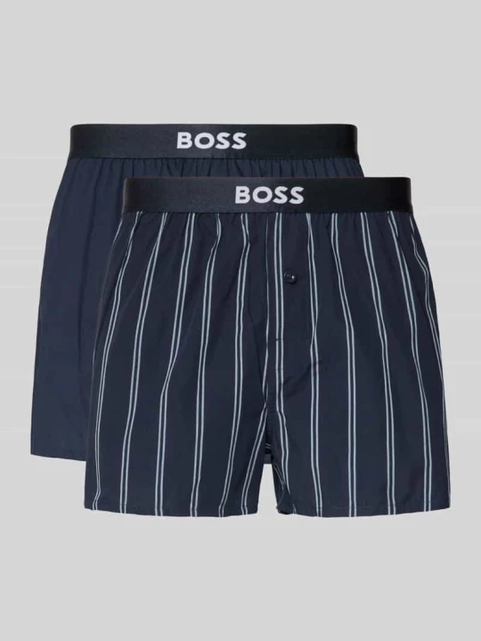 Zdjęcie produktu Bokserki z czystej Bawełna w Zestaw 2 szt. Boss Ciemnoniebieski
