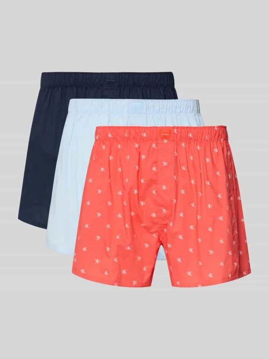 Zdjęcie produktu Bokserki z czystej bawełny, 3-pak Calvin Klein Czerwony