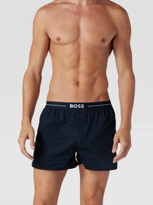 Zdjęcie produktu Bokserki z detalem z logo w zestawie 2 szt. Boss Ciemnoniebieski