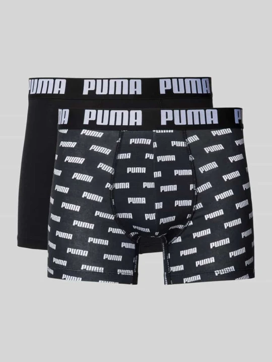 Zdjęcie produktu Bokserki z elastycznym pas z logo w zestaw 2 szt. Puma Czarny
