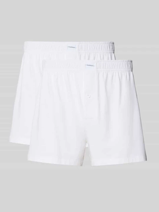 Zdjęcie produktu Bokserki z elastycznym pasem w zestawie 2 szt. Bread & Boxers Biały