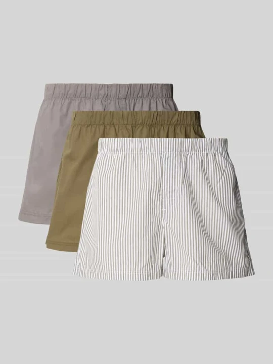 Zdjęcie produktu Bokserki z elastycznym pasem w zestawie 3 szt. model ‘MILANO’ Jack&Jones Khaki