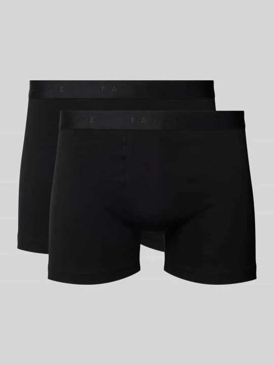 Zdjęcie produktu Bokserki z elastycznym paskiem z logo w zestawie 2 szt Falke Czarny