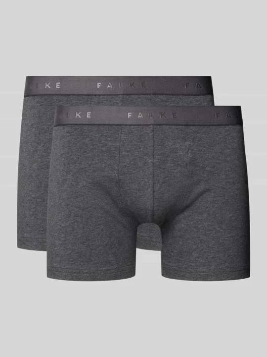 Zdjęcie produktu Bokserki z elastycznym paskiem z logo w zestawie 2 szt Falke Antracytowy