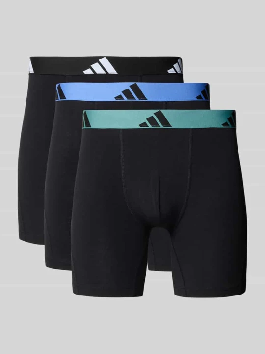 Zdjęcie produktu Bokserki z elastycznym paskiem z logo w zestawie 3 szt. Adidas Czarny