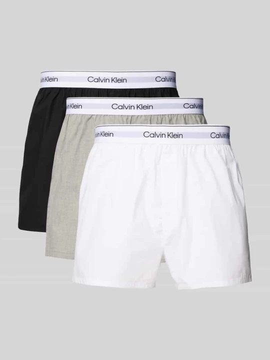 Zdjęcie produktu Bokserki z elastycznym paskiem z logo w zestawie 3 szt. Calvin Klein Czarny