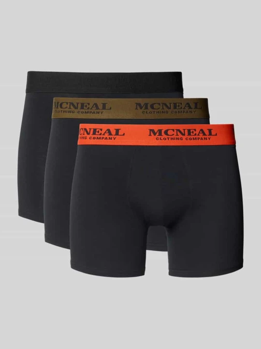 Zdjęcie produktu Bokserki z elastycznym paskiem z logo w zestaw 3 szt. MCNEAL Czarny