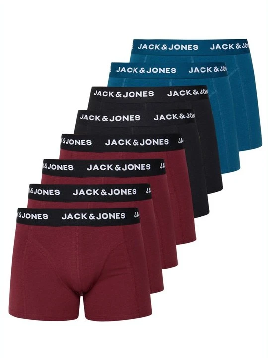 Zdjęcie produktu Bokserki z krótkimi nogawkami Jack&Jones ciemnoczerwony