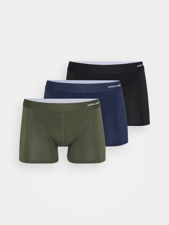 Zdjęcie produktu Bokserki z krótkimi nogawkami Jack&Jones ciemnozielony