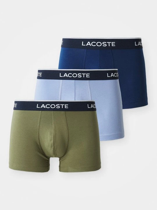 Zdjęcie produktu Obcisłe bokserki z krótkimi nogawkami Lacoste oliwkowy