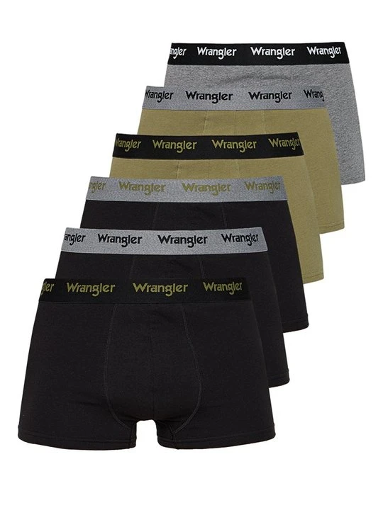 Zdjęcie produktu Bokserki z krótkimi nogawkami Wrangler czarny melanż