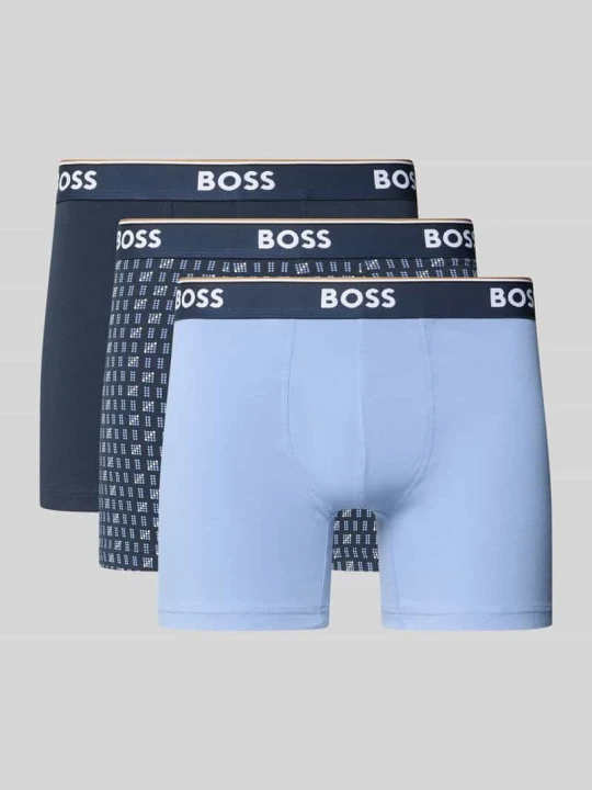 Zdjęcie produktu Bokserki z Mieszanka bawełny w Zestaw 3 szt. Model 'BOXER BRIEF' Boss Niebieski