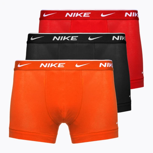 Zdjęcie produktu Bokserki męskie Nike Everyday Cotton Stretch Trunk 3 pary team orange/uni red/black
