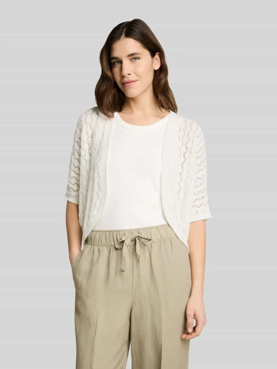 Zdjęcie produktu Bolerko o kroju oversized z mieszanki bawełny Tom Tailor Biały