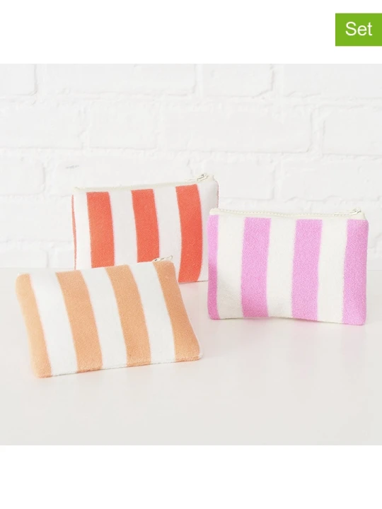 Zdjęcie produktu Boltze Kosmetyczki (3 szt.) "Stripe" w różnych kolorach - 16, 5 x 11, 5 cm rozmiar: onesize