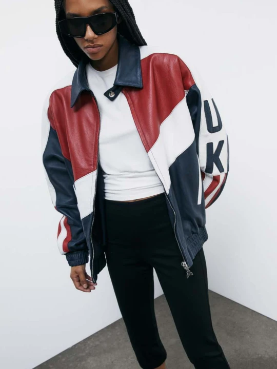 Zdjęcie produktu Bomber Jacket Flag UK Patrizia Pepe granatowy