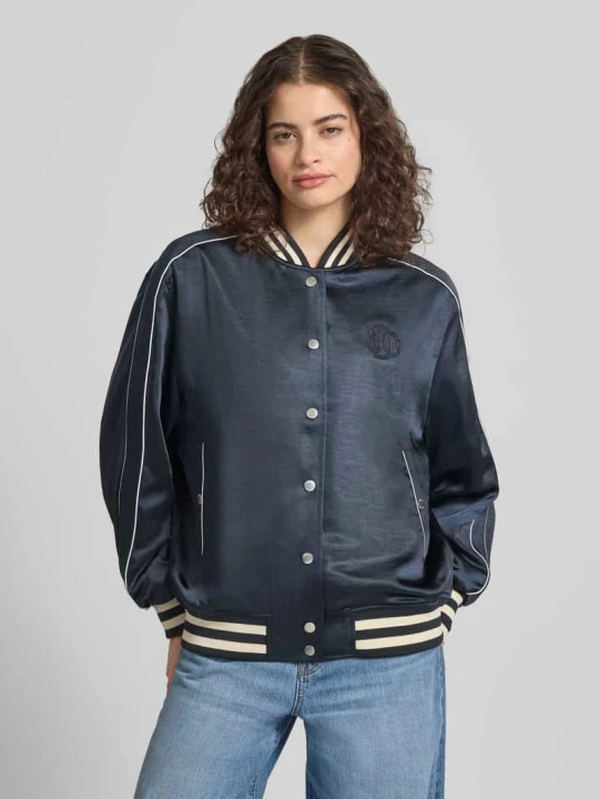 Zdjęcie produktu Bomberka Kurtka z Wyhaftowane logo model 'VARSITY' Superdry Ciemnoniebieski