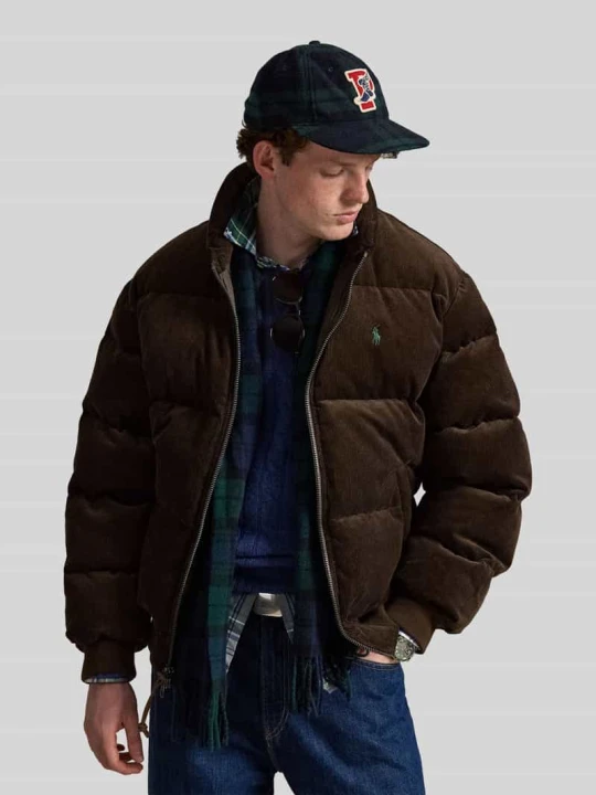 Zdjęcie produktu bomberka o kroju regular fit z czystej bawełny Polo Ralph Lauren Średniobrązowy
