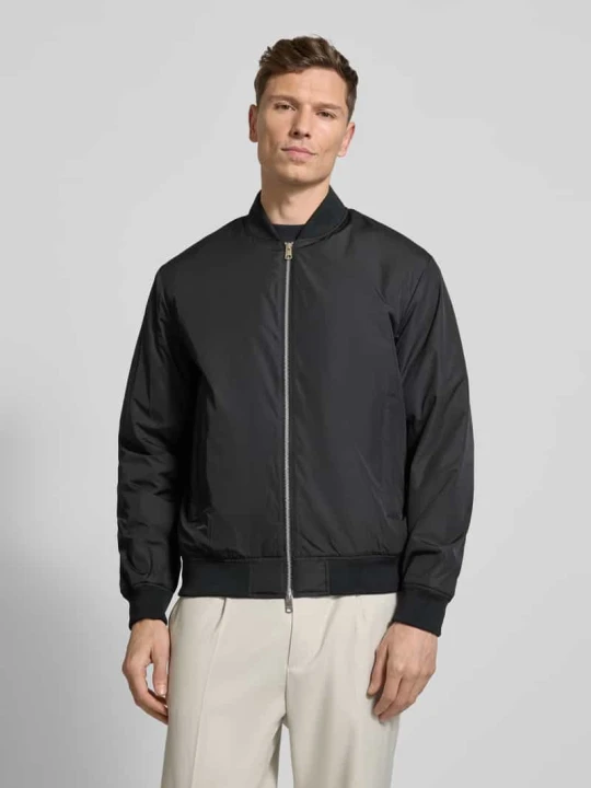 Zdjęcie produktu Kurtka bomber w kroju regular fit z dwukierunkowym zamkiem błyskawicznym model 'CHRIS' Selected Homme Czarny