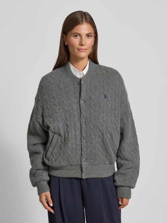 Zdjęcie produktu Bomberka o kroju regular fit z mieszanki wełny i kaszmiru Polo Ralph Lauren Grafitowy