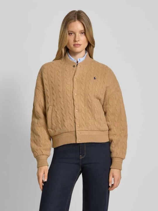 Zdjęcie produktu Bomberka o kroju regular fit z mieszanki wełny i kaszmiru Polo Ralph Lauren Camel