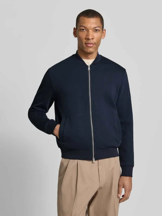 Zdjęcie produktu Kurtka bomber z mieszanki bawełny, krój regular fit Marc O'Polo Granatowy