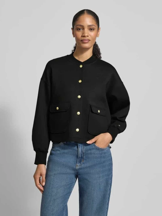Zdjęcie produktu Kurtka bomber z mieszanki bawełny o kroju regular fit model 'GOLD BUTTON BOMBER' Tommy Hilfiger Czarny