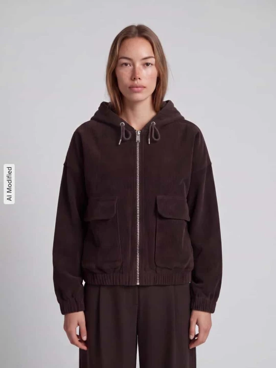 Zdjęcie produktu bomberka o kroju regular fit z mieszanki bawełny model 'KENZIE' Only Czekoladowy