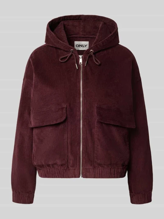 Zdjęcie produktu bomberka o kroju regular fit z mieszanki bawełny model 'KENZIE' Only Śliwkowy