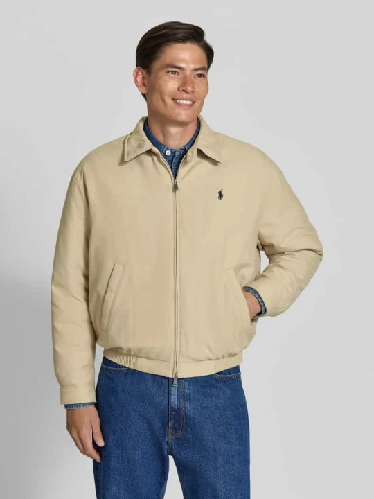 Zdjęcie produktu bomberka o kroju regular fit z wykładanym kołnierzem Polo Ralph Lauren Beżowy