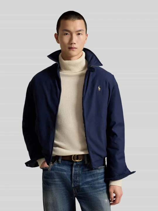 Zdjęcie produktu bomberka o kroju regular fit z wykładanym kołnierzem Polo Ralph Lauren Granatowy