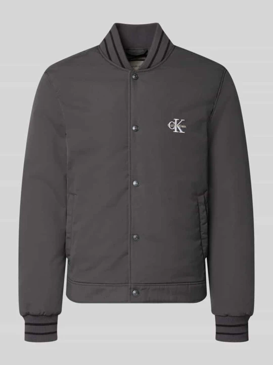 Zdjęcie produktu Bomberka o kroju relaxed fit z czystej bawełny Calvin Klein Jeans Grafitowy