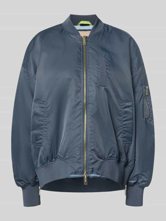 Zdjęcie produktu bomberka o kroju relaxed fit ze stójką model 'Ruby' MOS MOSH Ciemnoniebieski
