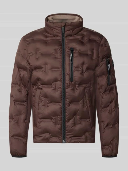 Zdjęcie produktu bomberka w kroju regular fit z odblaskowymi detalami Tom Tailor Ciemnobrązowy