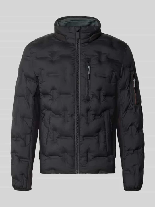 Zdjęcie produktu bomberka w kroju regular fit z odblaskowymi detalami Tom Tailor Czarny