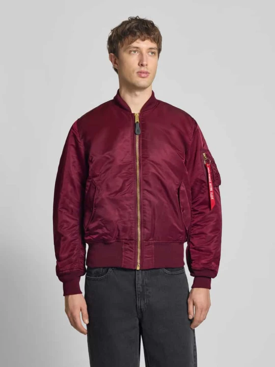 Zdjęcie produktu Bomberka w kroju regular fit ze stójką Model 'Heritage' Alpha Industries Ciemnoczerwony