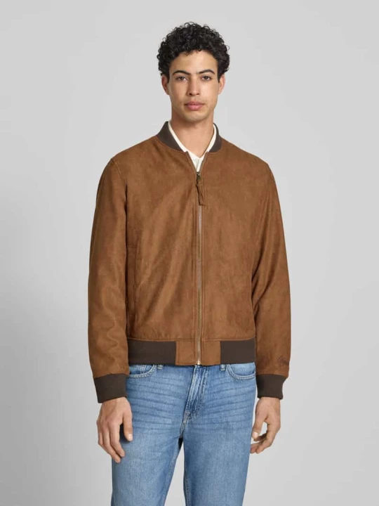 Zdjęcie produktu bomberka z materiału skóropodobnego ze stójką Jack&Jones Koniakowy