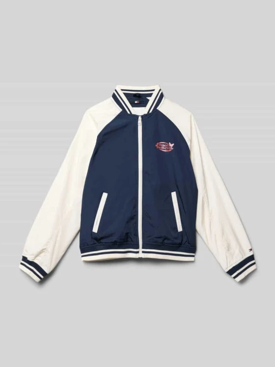 Zdjęcie produktu Bomberka z nadrukiem z logo Tommy Hilfiger Granatowy